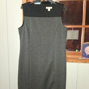 Coldwater Creek Colorblock Black Sheath Ponte Knit Dress NWT Sz L